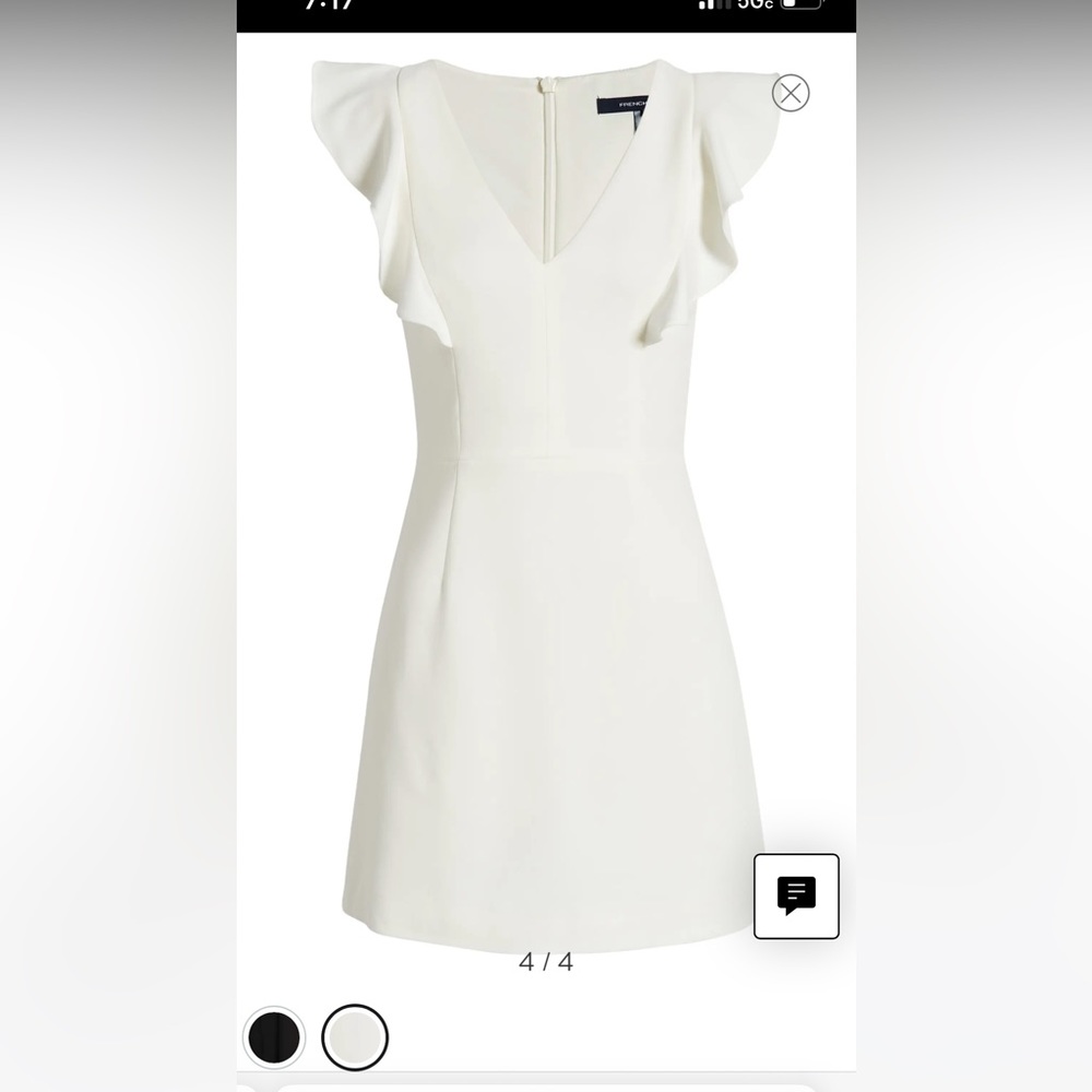 NWT French Connection V neck ruffle dress